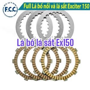 Bộ Lá Bố Nồi + Lá Sắt Xe Exciter 150 thương hiệu FCC (gồm 4 lá bố + 3 lá sắt)