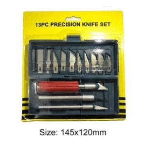 Bộ Dao Tỉa 13 Chi Tiết Đa Năng Cắt Xốp, Chai Lọ Nhựa, Bìa Carton Làm Thủ Công (Kèm Hộp Đựng)